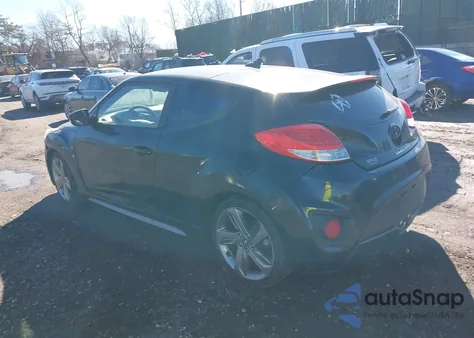 2013 Hyundai Veloster Turbo W/Black из США, поврежденный, VIN KMHTC6AE5DU142856